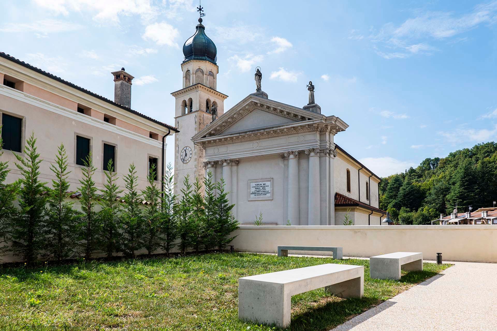 Foto realizzazione area verde per committente Comune di Tarzo